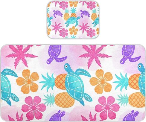 Tie Dye Hawaiian Sea Turtle Cooling Baby Mattress Cover 28" x 52" Washable Bed Pads for Adults for Kids, Adult in Kuwait