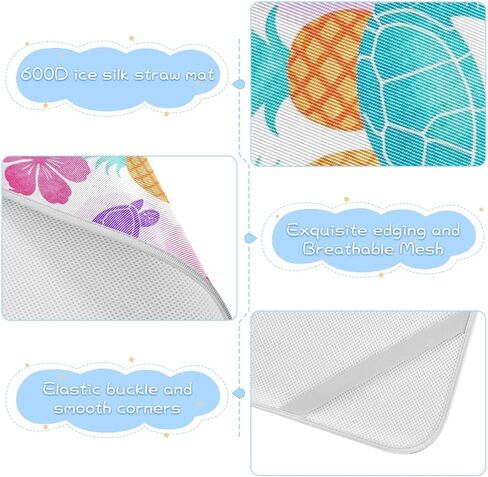 Tie Dye Hawaiian Sea Turtle Cooling Baby Mattress Cover 28" x 52" Washable Bed Pads for Adults for Kids, Adult in Kuwait