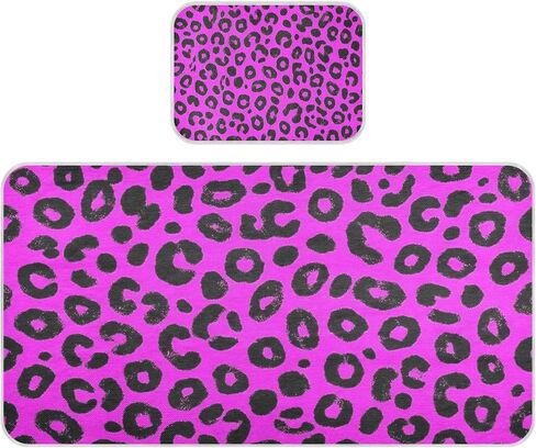 Purple Leopard Print Cooling Baby Fitted Mattress 28" x 52" Ultra Soft Training Pads for Baby&Toddler in Kuwait
