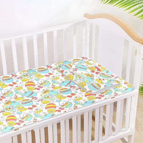 Cartoon Cute Chicks Cooling Baby Bed Mattress Protector 28" x 52" Ultra Soft Crib Mattress pad for Baby&Toddler in Kuwait