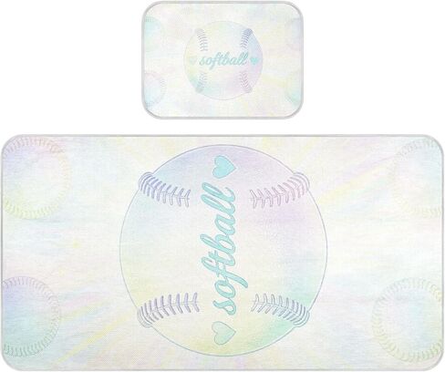 I Love Softball Cooling Baby Crib Mattress 28" x 52" Washable Bed Pads for Kids for Baby&Toddler in Kuwait