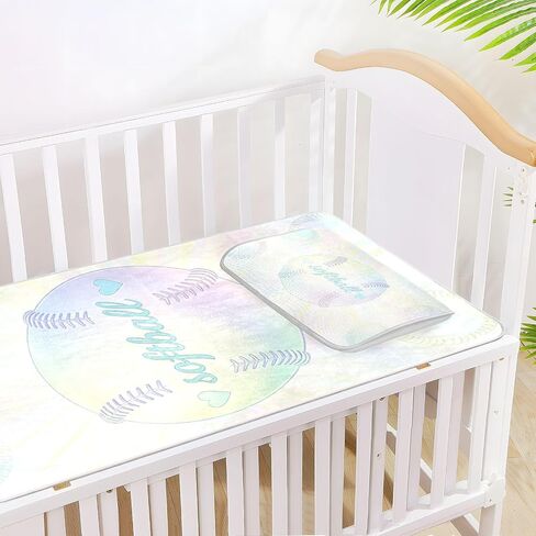 I Love Softball Cooling Baby Crib Mattress 28" x 52" Washable Bed Pads for Kids for Baby&Toddler in Kuwait