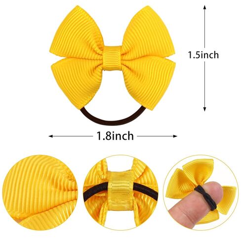 50PCS Tiny Baby Hair Ties 2 Inch Baby Bows Rubber Bands Hair Ties 25 Pairs | aby Girls Kids Children Rubber Bands Grosgrain Ribbon Hair Bows Elastic Hair Ties Bands Ponytail Holders Hair Accessories in Kuwait