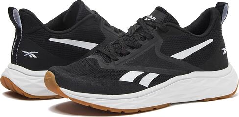 Reebok Aniwa Running Shoes for Women, Black/White/Gum, 8 Wide in Kuwait