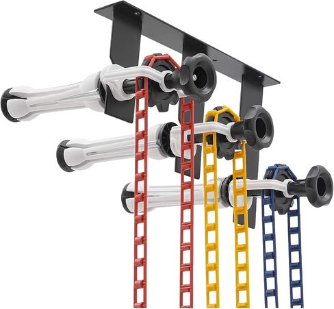 3 Roller Photography Wall Mounting Manual Background Support System Three-axis Hook Photography Backdrop Photo Background Support Stand with 3 Chains & 3 Expansion Sticks in Kuwait