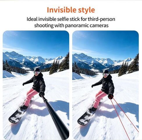Invisible Long-Arm Selfie Stick,1/4 Universal Mount,Compatible with Hero Series,Action Cameras with 1/4 Mount Holes,or Adapters (Universal Ball Head Model) in Kuwait