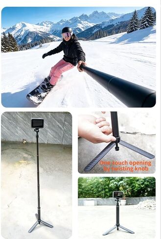 Invisible Long-Arm Selfie Stick,1/4 Universal Mount,Compatible with Hero Series,Action Cameras with 1/4 Mount Holes,or Adapters (Universal Ball Head Model) in Kuwait