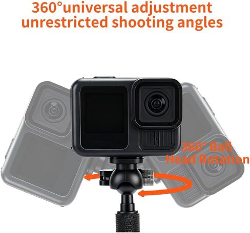 Invisible Long-Arm Selfie Stick,1/4 Universal Mount,Compatible with Hero Series,Action Cameras with 1/4 Mount Holes,or Adapters (Universal Ball Head Model) in Kuwait