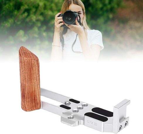 L Shape Handle Grip for G7XII G7XIII Camera with Arrow Storage Case Baseplate Sturdy Aluminum Alloy Design for Professional Photography (Silver) in Kuwait