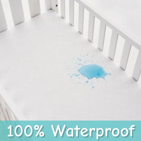 American Baby Company Waterproof Fitted Mini Crib Mattress Protector 38x24 | Quilted, Noiseless, Ultra-Soft & Breathable Pack n Play and Mini Crib Mattress Cover in Kuwait