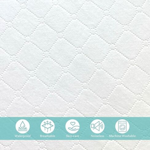American Baby Company Waterproof Fitted Mini Crib Mattress Protector 38x24 | Quilted, Noiseless, Ultra-Soft & Breathable Pack n Play and Mini Crib Mattress Cover in Kuwait