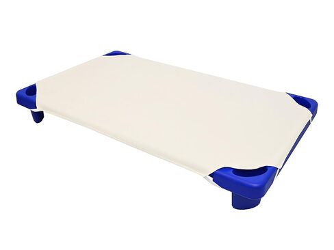 American Baby Company 100% Natural Cotton Percale Cot Sheet for Daycare Standard Size 23" x 51" - Soft & Breathable Cot Sheet for Daycare and Preschool, Blue in Kuwait
