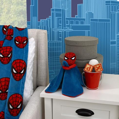Marvel Spiderman Blue and Red Super Soft Security Baby Blanket in Kuwait