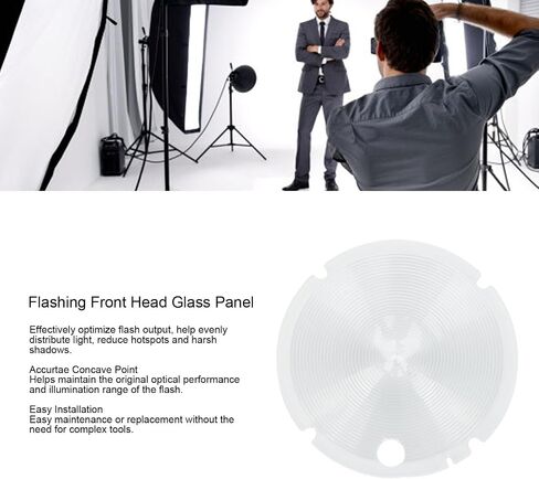 Flashing Front Head Glass Panel Fresnel Lens Diffuser for V1 V1C V1N V1S V1F V1O V1P Flashes, with Concave Lens Design for Even Light Output in Kuwait