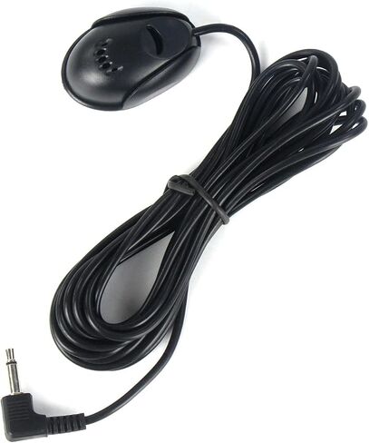 MekedeTech Mic 3.5mm External Microphone Assembly for Car Vehicle Head Unit Bluetooth Enabled Audio Stereo Radio Receiver GPS DVD with 3m Cable Plug and Play in Kuwait
