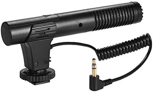 Camera Microphone, Super Cardioid Shotgun Mic with NCR Noise Reduction 3.5mm for DSLR Camcorder Video Recording Interview Vlogging in Kuwait
