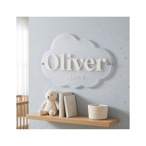 Baby Name Sign- Personalized Acrylic Name Sign -Birth Announcement Sign for Baby, Hello World Newborn Signs-Nursery Name Signs for Wall Room Decor in Kuwait