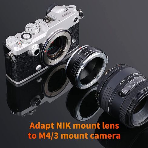 K&F Concept MFT Lens Mount Adapter Compatible with Nikon AI Lens to Micro 4/3 Micro Four Thirds Mount Adapter for GF1 GF2 GF3 G2 G3 in Kuwait