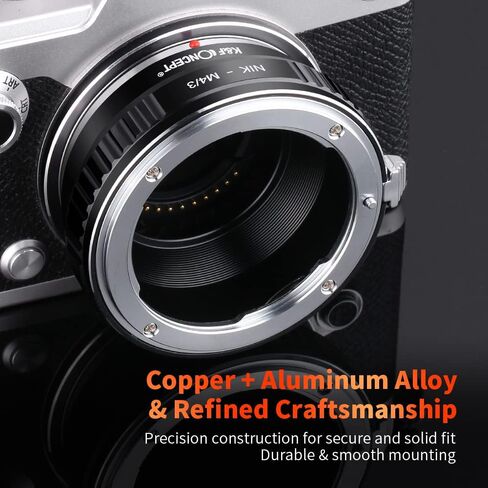 K&F Concept MFT Lens Mount Adapter Compatible with Nikon AI Lens to Micro 4/3 Micro Four Thirds Mount Adapter for GF1 GF2 GF3 G2 G3 in Kuwait