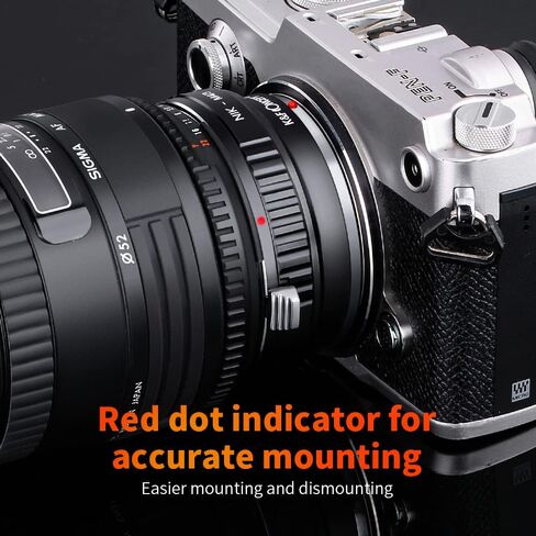 K&F Concept MFT Lens Mount Adapter Compatible with Nikon AI Lens to Micro 4/3 Micro Four Thirds Mount Adapter for GF1 GF2 GF3 G2 G3 in Kuwait