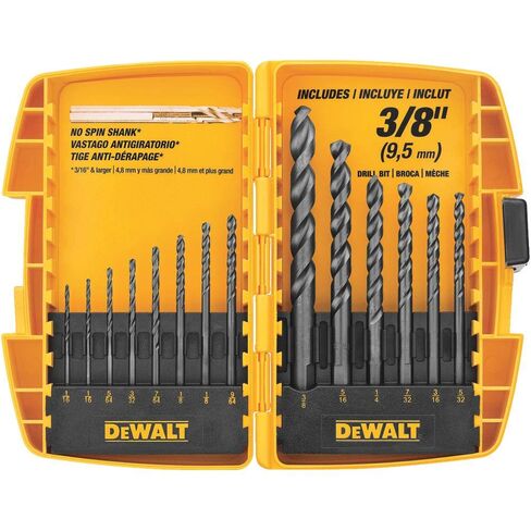 DEWALT DW1162 14-Piece Black Oxide Drill Bit Set in Kuwait