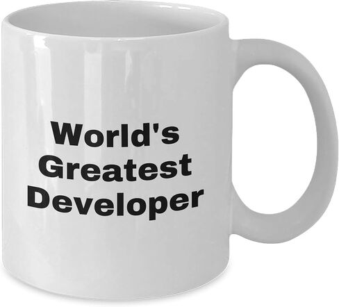 Developer Proud White Coffee Mug - World's Greatest Developer Birthday Unique Gift in Kuwait