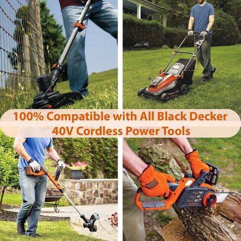 PENGJBATTER 2 Packs 40 Volt 3.0Ah Long-Lasting Battery & Fast Charger Compatible for Black and Decker 40V Battery LBXR36 LBX2540 LBX1540, Compatible with Black and Decker 40 Volt Power Tools in Saudi Arabia