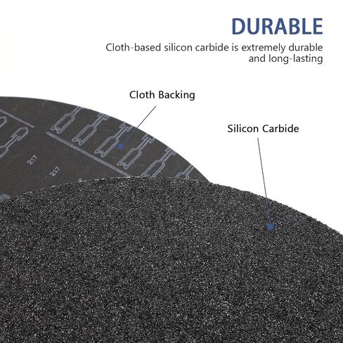 HUAALIUCHE Floor Sanding Disc Cloth-Backed Silicon Carbide，17" x 2" Holes for Concrete, Stone, 36 Grit, 3-Pack in Kuwait