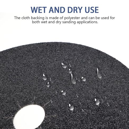 HUAALIUCHE Floor Sanding Disc Cloth-Backed Silicon Carbide，17" x 2" Holes for Concrete, Stone, 36 Grit, 3-Pack in Kuwait