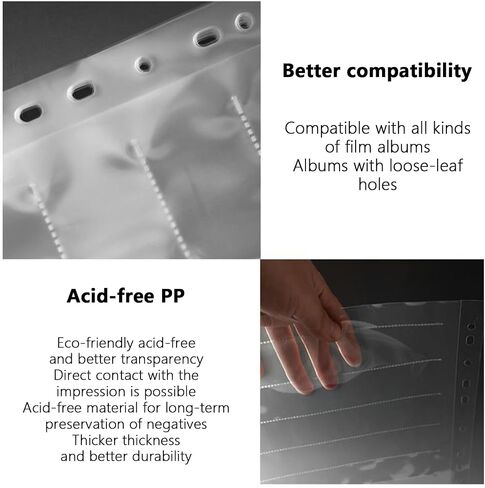Archival Storage Sheets 135/120 / 45 Negativess Film Pages Negatives Folder Film Album Archival Sheets in Kuwait