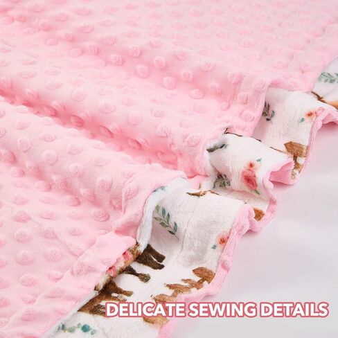 Highland Cow Lovey Baby Blanket for Boys Girls Soft Fleece Minky Blanket with Dotted Backing Double Layer Newborn Toddler Blankie for Nursery Stroller Crib Gift to Son Nephew Grandson 26.5 * 40 Inches in Kuwait