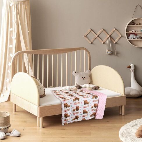 Highland Cow Lovey Baby Blanket for Boys Girls Soft Fleece Minky Blanket with Dotted Backing Double Layer Newborn Toddler Blankie for Nursery Stroller Crib Gift to Son Nephew Grandson 26.5 * 40 Inches in Kuwait