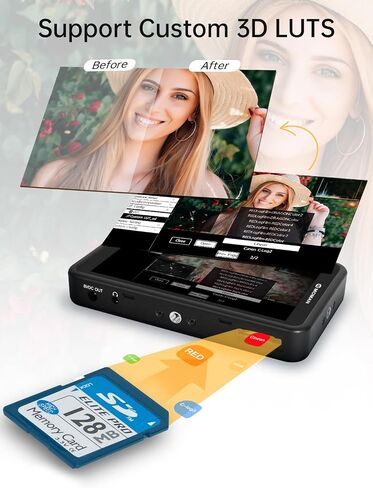 Touch Screen Camera Field Monitor, Moman M5Ⅱ 1000nits 5.5 inch Camera Field Monitor 1920X1080 Full HD with 3D LUT HDR Waveform Vector Scope for DSLR Mirrorless Camera, Field-Monitor-Touch-Screen-Hd in Kuwait