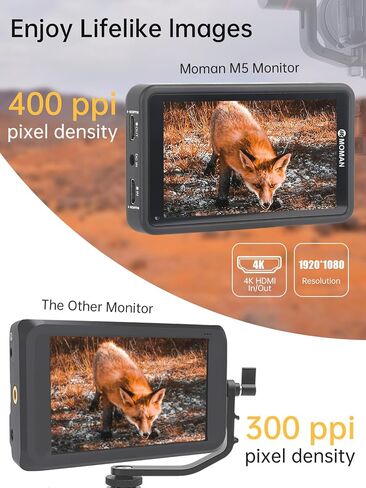 Touch Screen Camera Field Monitor, Moman M5Ⅱ 1000nits 5.5 inch Camera Field Monitor 1920X1080 Full HD with 3D LUT HDR Waveform Vector Scope for DSLR Mirrorless Camera, Field-Monitor-Touch-Screen-Hd in Kuwait