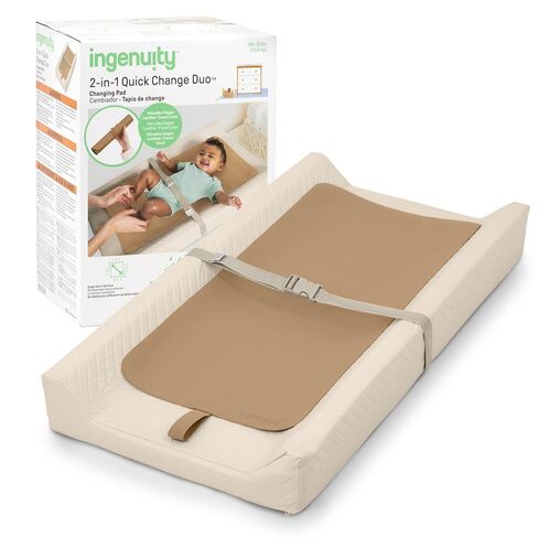 Ingenuity Basic Changing Essentials Kit with Changing Pad, Cover, and Waterproof Liner, Chevron (3 Piece Set)(Pack of 1) in Kuwait