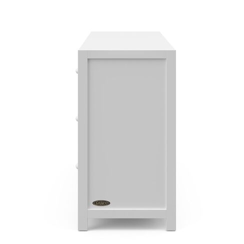 Graco Teddi 6 Drawer Double Dresser, White | GREENGUARD Gold Certified, Interlocking Drawer System, Includes Two Sets of Knobs for Personalization, Kids Bedroom Dresser in Kuwait