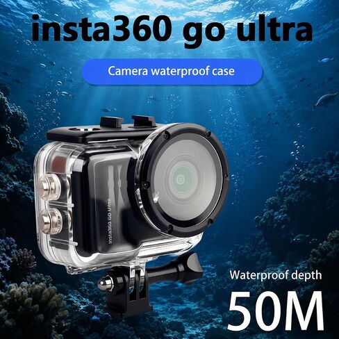 Underwater Waterproof Diving Case for Insta 360 Go Ultra, UP to 164FT/50M Underwater Invisible Dive Protective Cover in Kuwait