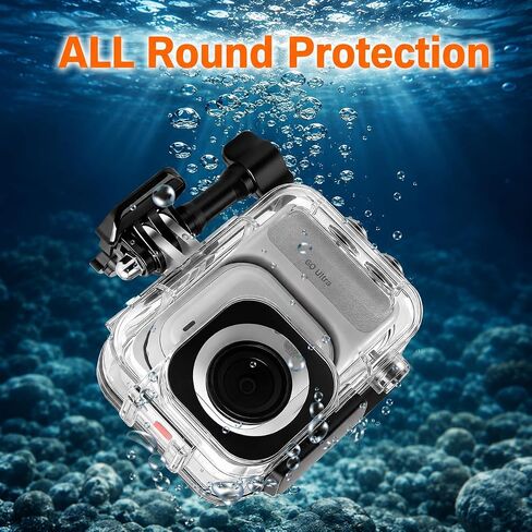 Underwater Waterproof Diving Case for Insta 360 Go Ultra, UP to 164FT/50M Underwater Invisible Dive Protective Cover in Kuwait