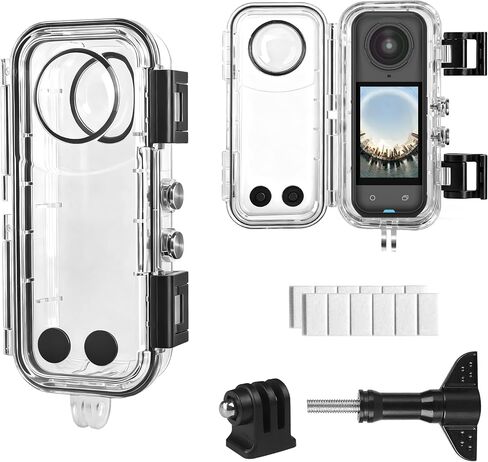 FitStill Invisible Dive Case Only for Insta 360 X5,40M/131FT Diving Depth, HD Optical Glass Lens, Dive Housing for Underwater Photography, Full Protection, X5 Accessories in Kuwait