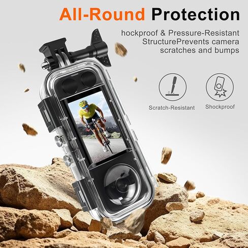 FitStill Invisible Dive Case Only for Insta 360 X5,40M/131FT Diving Depth, HD Optical Glass Lens, Dive Housing for Underwater Photography, Full Protection, X5 Accessories in Kuwait