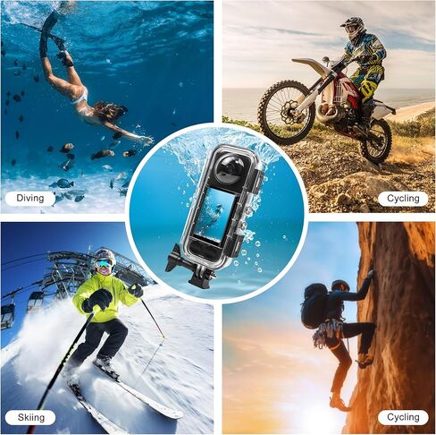 FitStill Invisible Dive Case Only for Insta 360 X5,40M/131FT Diving Depth, HD Optical Glass Lens, Dive Housing for Underwater Photography, Full Protection, X5 Accessories in Kuwait