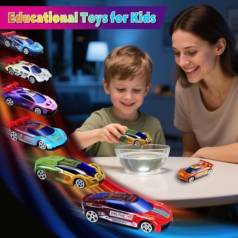 Color Change Race Car Series - 6pcs Mini Color Change Sports Car Toy,Vehicle Bath Toy Set,Bathtub Water Table Toy,for Easter Fillers,Goodie Bags Fillers,Themed Party,Carnival Prize for Kids 3+ in Kuwait