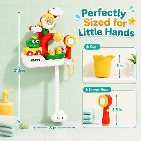 Baby Bath Toys for Kids, Bathtub Toy for Toddler, Baby Bath Shower Head, Rocket Whistle, Cute Car and Little Yacht 4-in-1 Multifunctional Interactive Water Play Kit for Kid Todders. in Kuwait