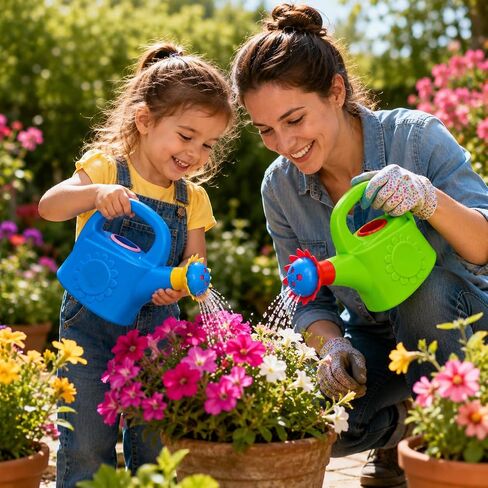 Garneck 2pcs Kids Watering Can Toddler Toy: Plastic Garden Bath Toy for Toddlers Indoor Outdoor Plant Playhouse Water Table Activity Set Assorted Colors(Random Color) in Kuwait