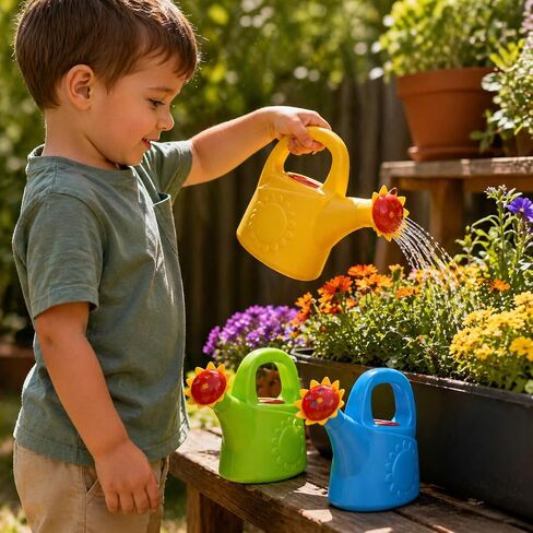 Garneck 2pcs Kids Watering Can Toddler Toy: Plastic Garden Bath Toy for Toddlers Indoor Outdoor Plant Playhouse Water Table Activity Set Assorted Colors(Random Color) in Kuwait