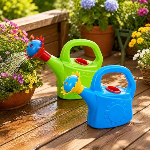 Garneck 2pcs Kids Watering Can Toddler Toy: Plastic Garden Bath Toy for Toddlers Indoor Outdoor Plant Playhouse Water Table Activity Set Assorted Colors(Random Color) in Kuwait