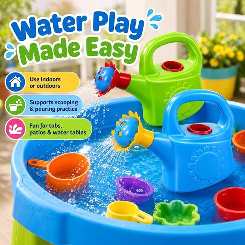 Garneck 2pcs Kids Watering Can Toddler Toy: Plastic Garden Bath Toy for Toddlers Indoor Outdoor Plant Playhouse Water Table Activity Set Assorted Colors(Random Color) in Kuwait