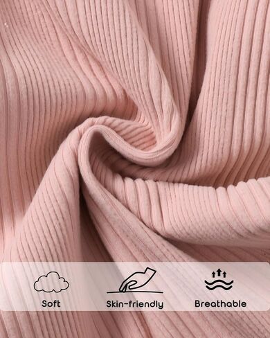 Renotemy Newborn Baby Girl Clothes 2 Pieces Outfits Fall Newborn Essentials | Baby Clothes Gifts for Girl, Winter Coming Home Photoshoot Outfits, Long Sleeve Bodysuits, Brown Dusty Rose Solid Bow Romper in Kuwait