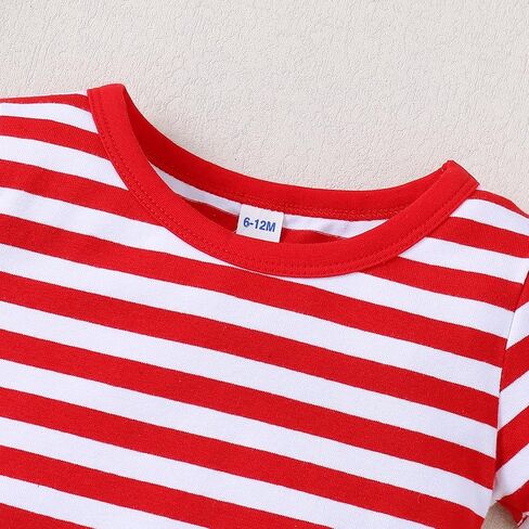 Magic Park 0-24M Baby Striped Romper Short Sleeve Bodysuit Infant Striped Casual Jumpsuit in Kuwait