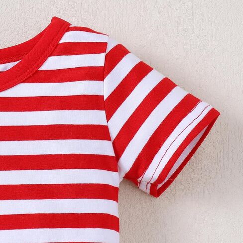 Magic Park 0-24M Baby Striped Romper Short Sleeve Bodysuit Infant Striped Casual Jumpsuit in Kuwait